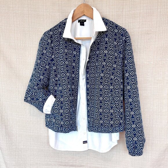 Textured Bomber Jacket Old Navy Southwest Boho Festival Collarless Jacket - Picture 14 of 15